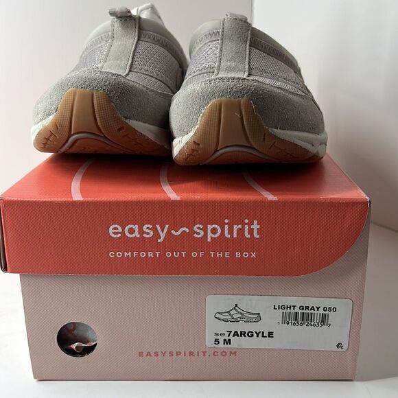 Easy Spirits Argyle Mesh Clogs Light Gray size 5M - Picture 6 of 7